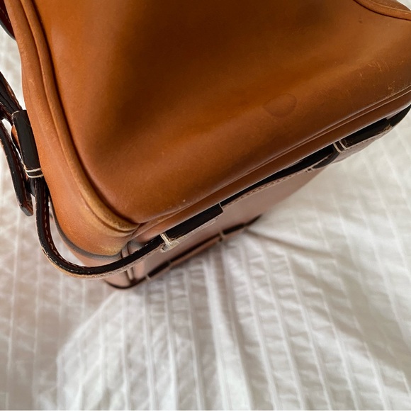 Ralph Lauren Leather Ricky Satchel Doctors Bag Brown Silver Turn Lock - Picture 11 of 14